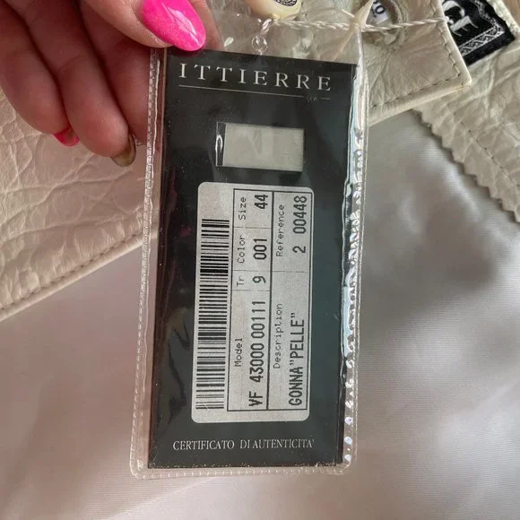 NWT Auc Versace Runway Alligator embossed Leather white Wrap Mini Skirt - Picture 9 of 17